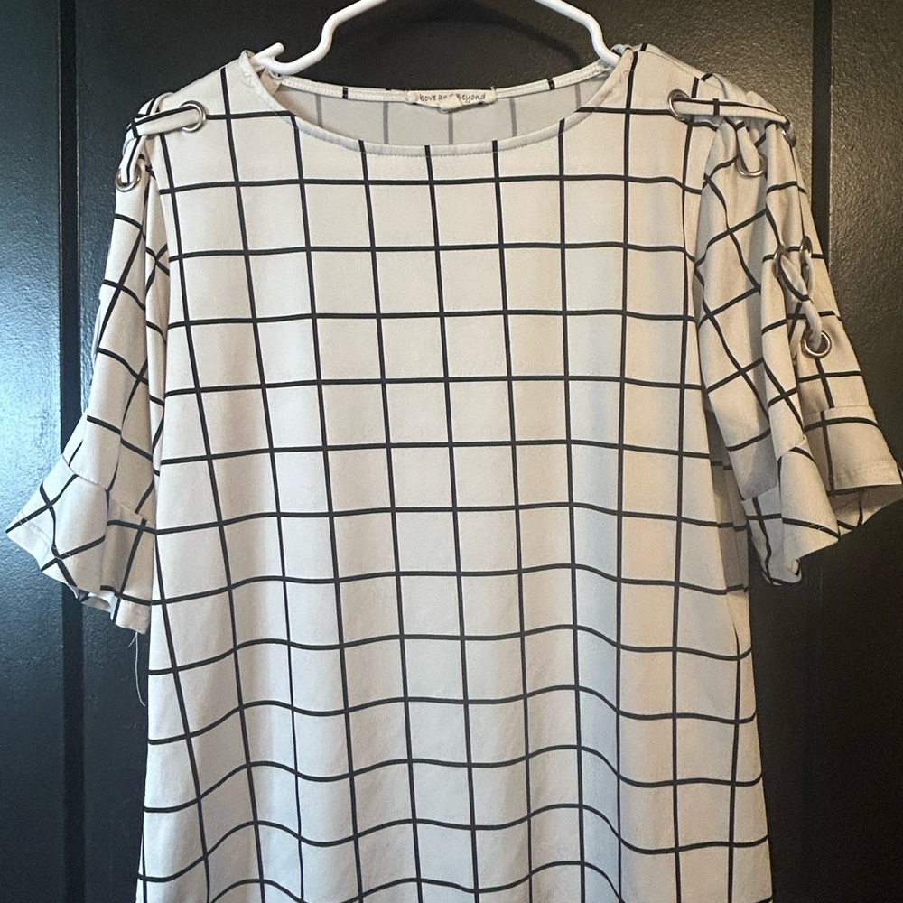 Checkered Women Top